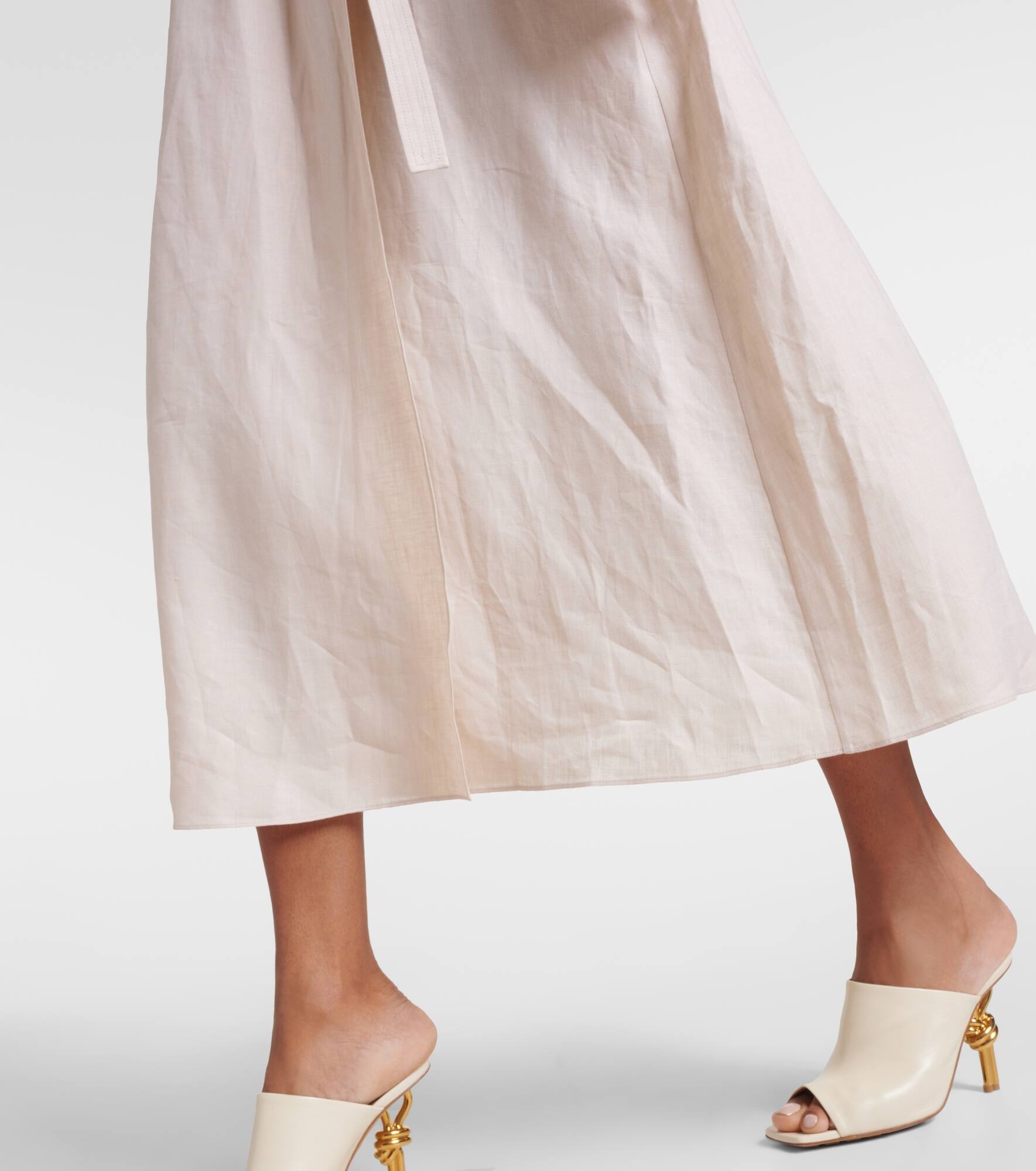 Linen midi skirt - 5