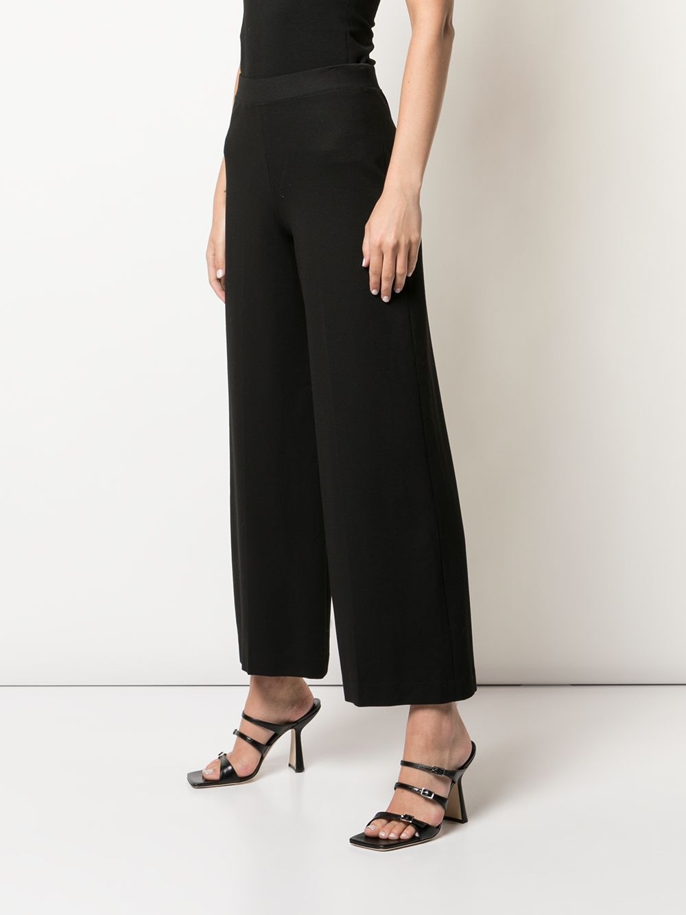pull-on cropped straight trousers - 3