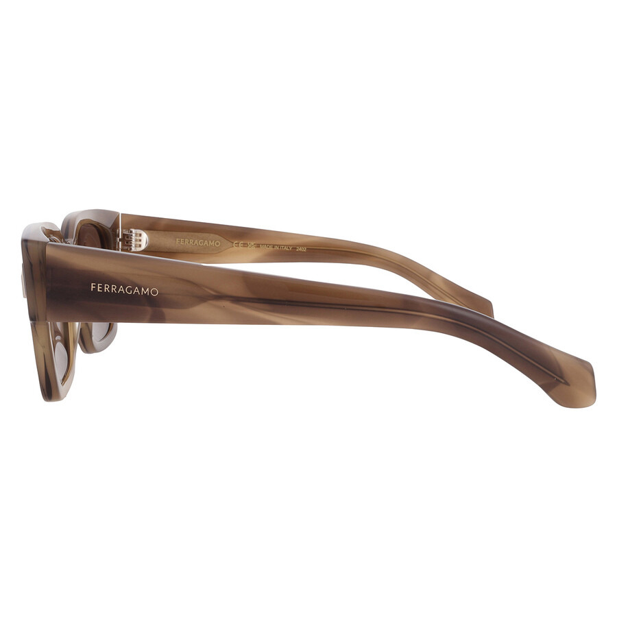 Ferragamo Brown Square Men's Sunglasses SF2010S 319 52 - 4