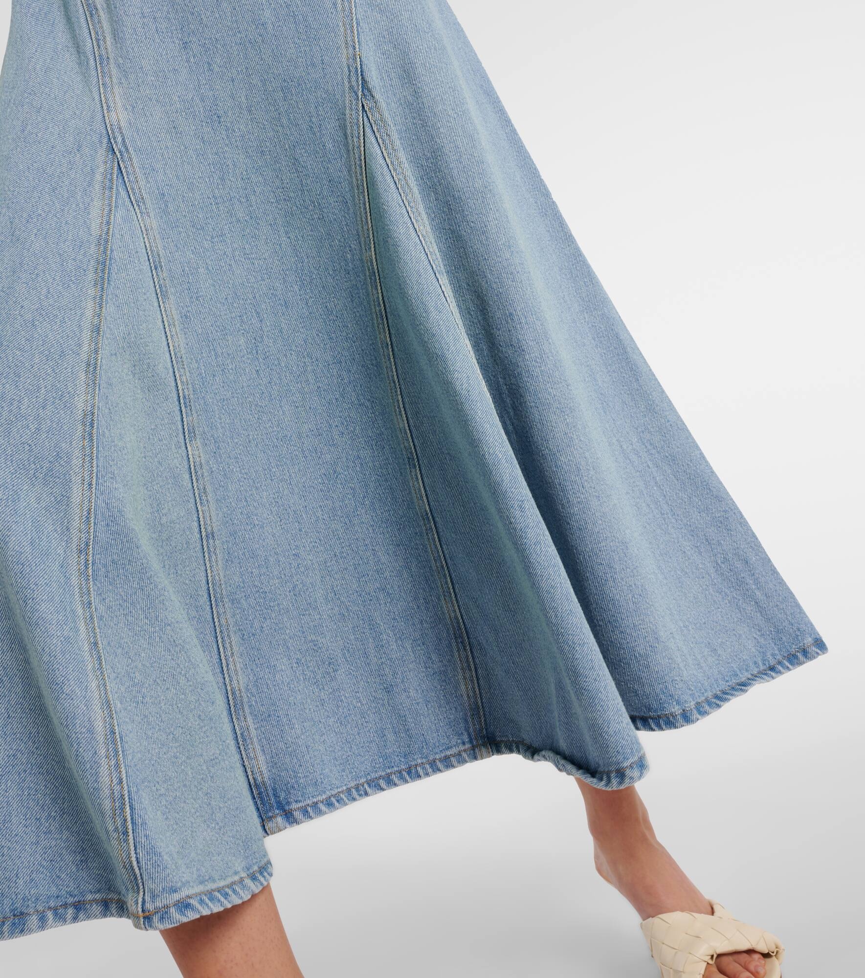 Western denim midi dress - 5