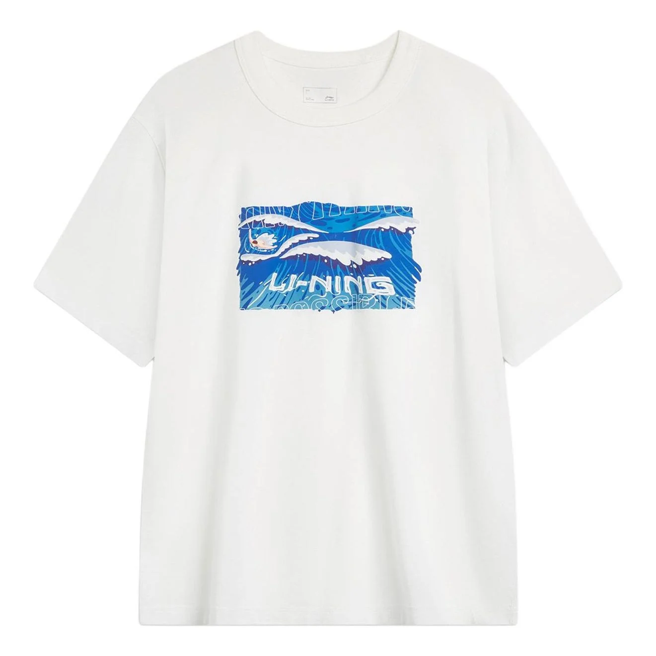 Li-Ning Wave Graphic T-shirt 'White' AHSU295-1 - 1