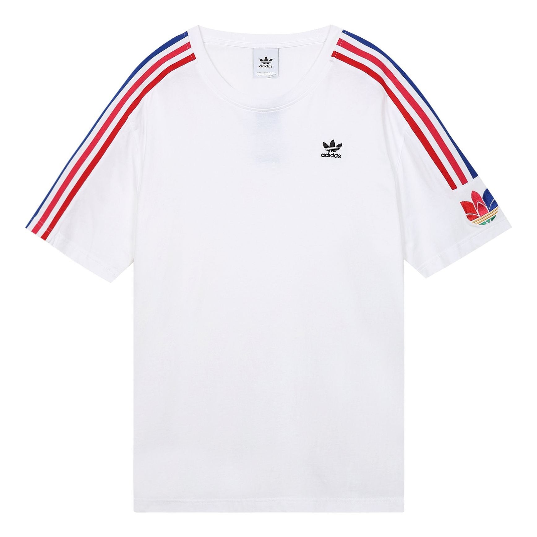 adidas Originals Adidcolor 3D Short Sleeve Tee 'White Red Blue' GE0837 - 1