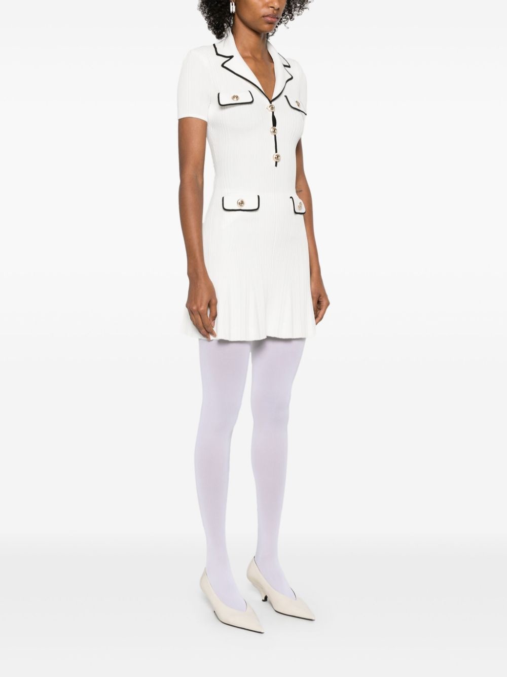 ribbed-knit mini dress - 3