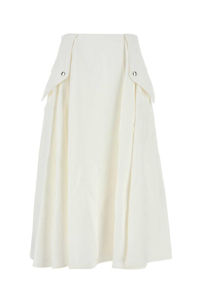 Bottega Veneta Women White Viscose Blend Skirt - 1