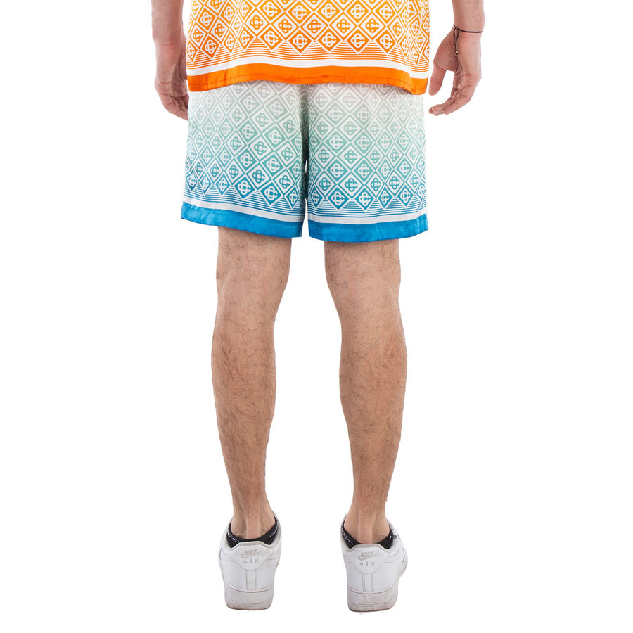 Casablanca Men's Diamond Monogram Degrade Silk Shorts - 2