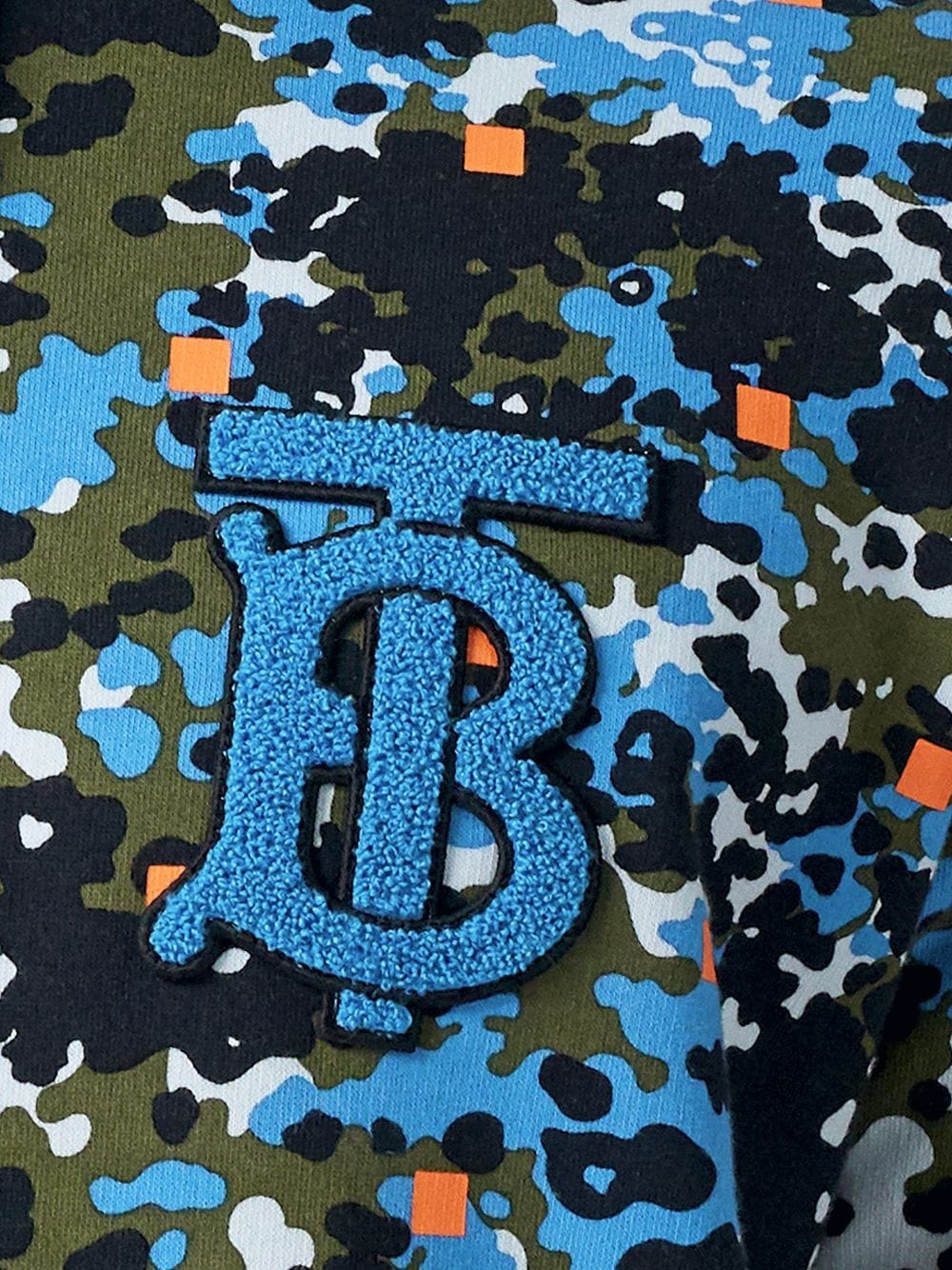 monogram motif camouflage print hoodie - 5