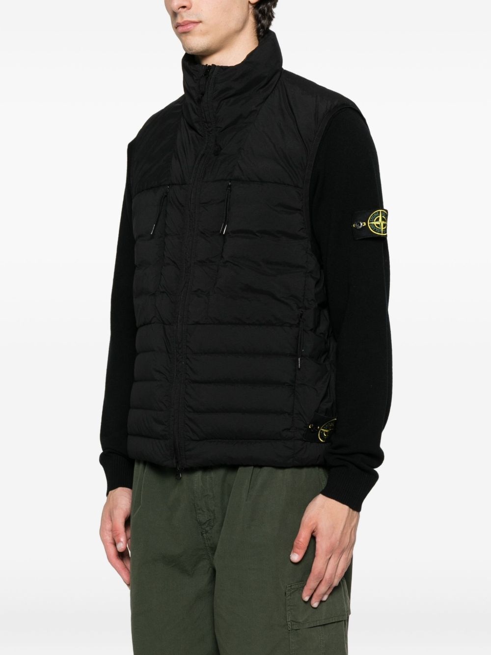 quilted high-neck vest - 3