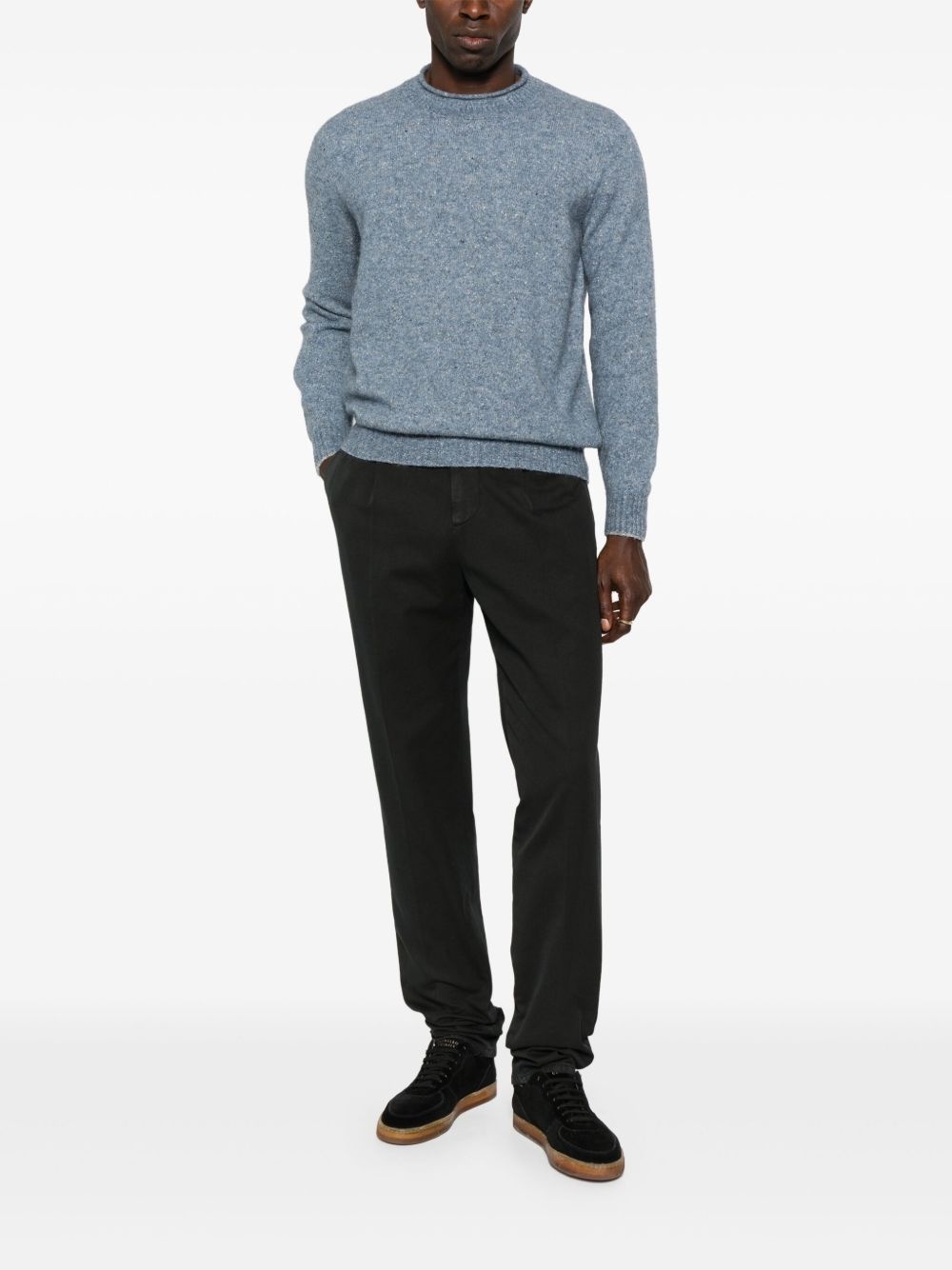 cotton straight-leg trousers - 2