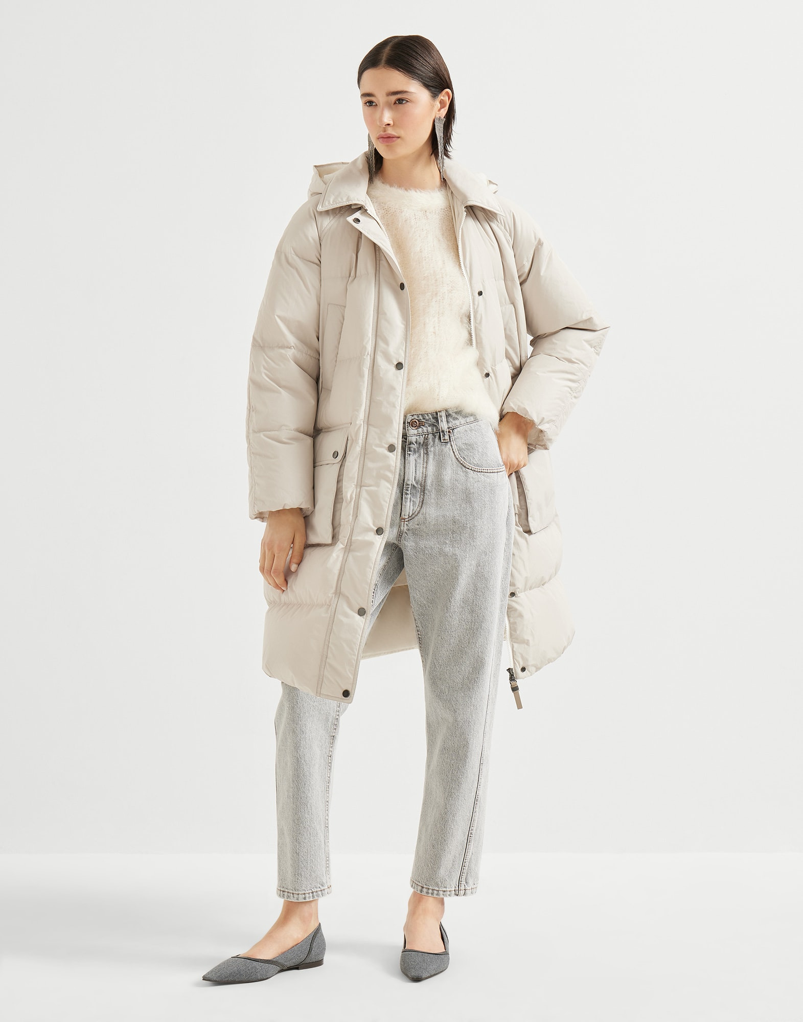 Authentic denim straight trousers with shiny bartack - 4