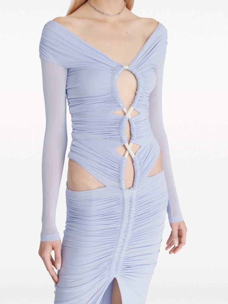 Ouroboros ruched cut-out gown 5