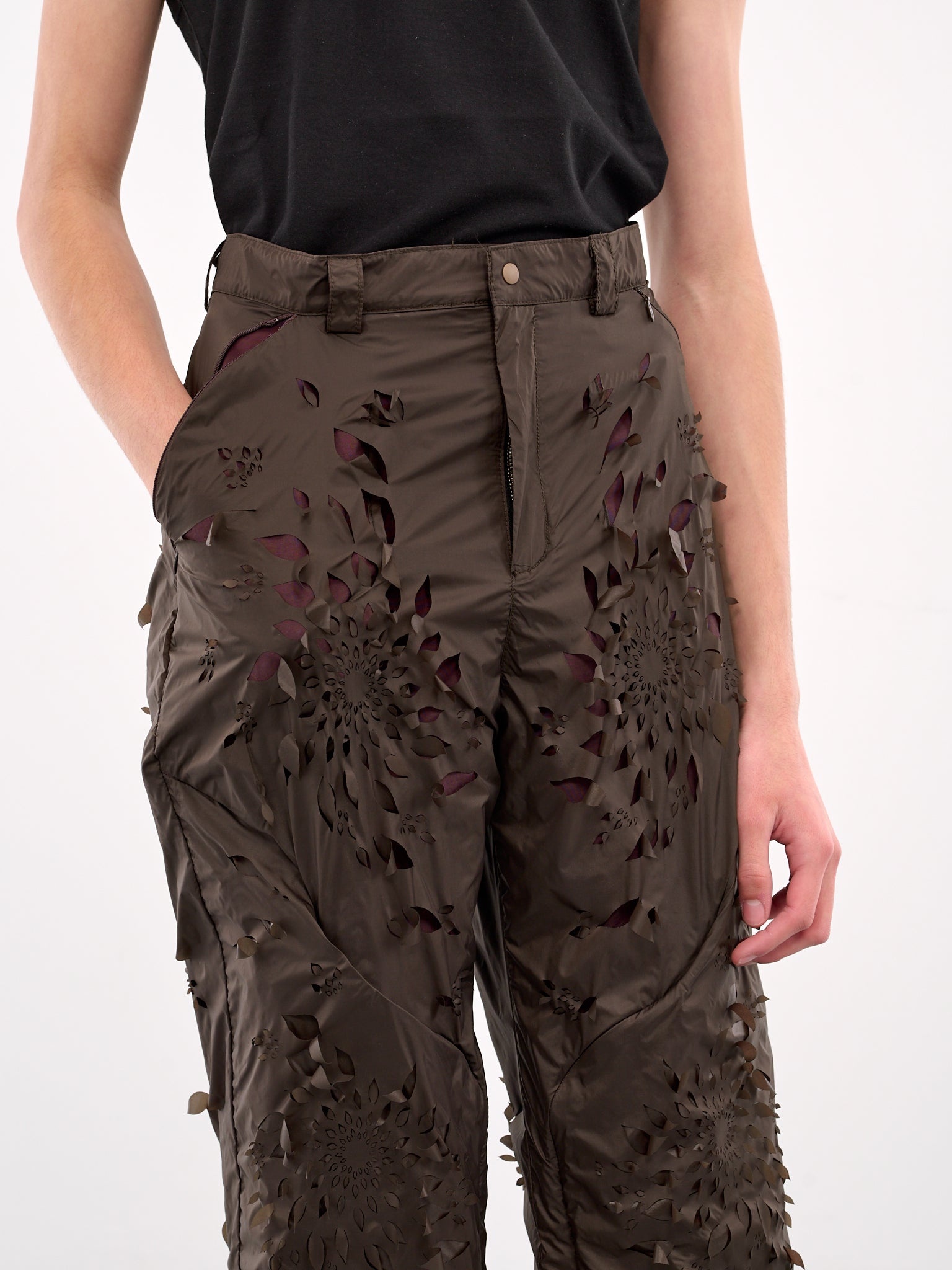 Laser-Slashed Petal Trousers - 4
