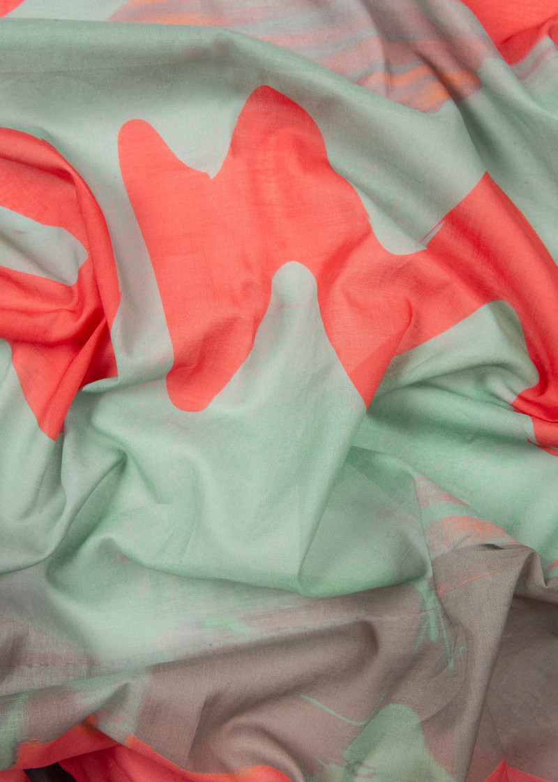 Paul Smith 'Abstract Landscape' Cotton Scarf outlook