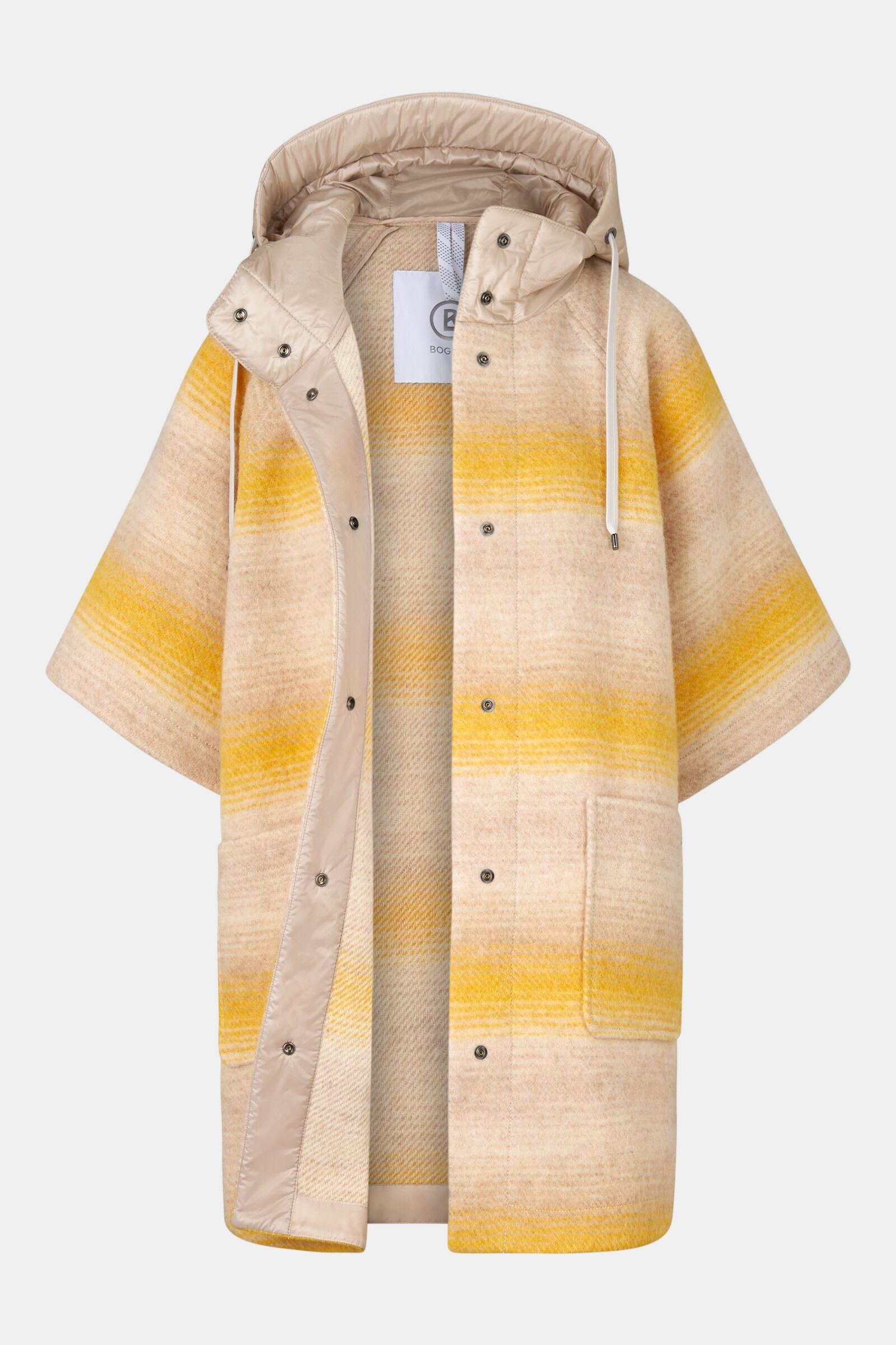 Harriet poncho in Mustard yellow/Beige - 8