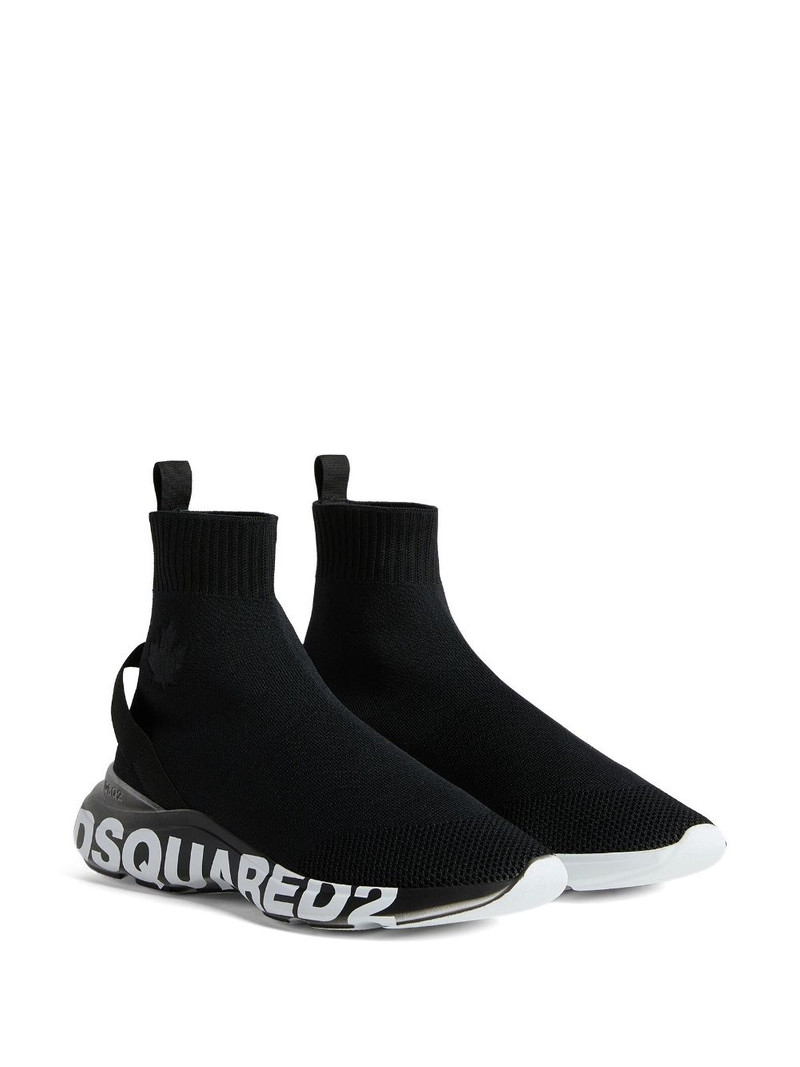DSQUARED2 logo-print sock trainers outlook
