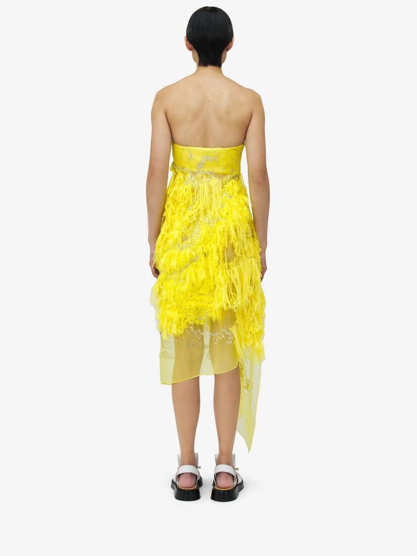Shredded Embroidery Dress - 4