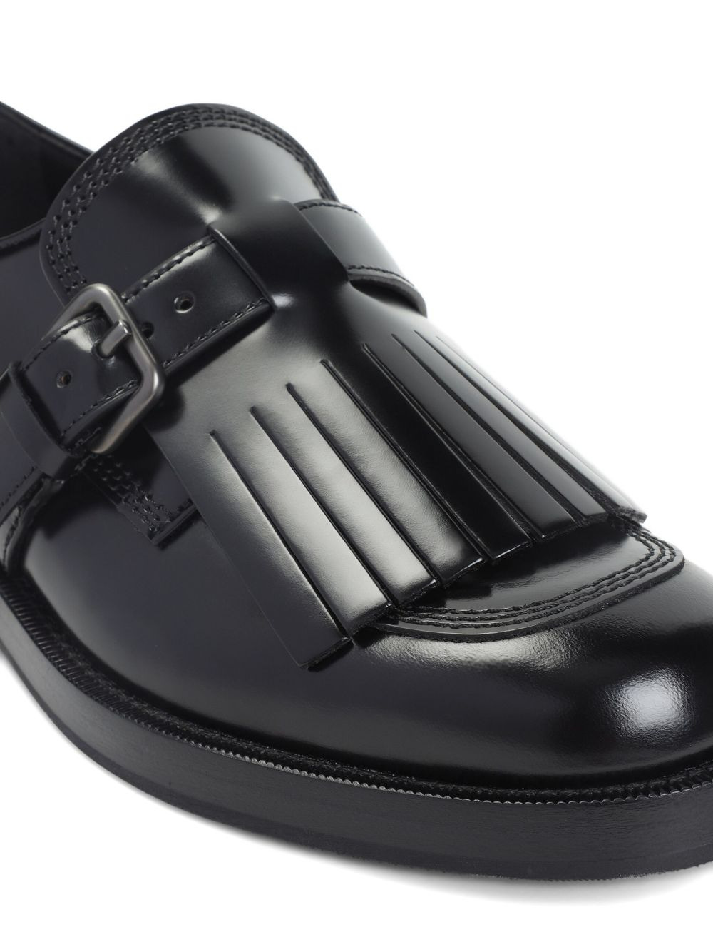 buckle-detail fringe loafers - 3