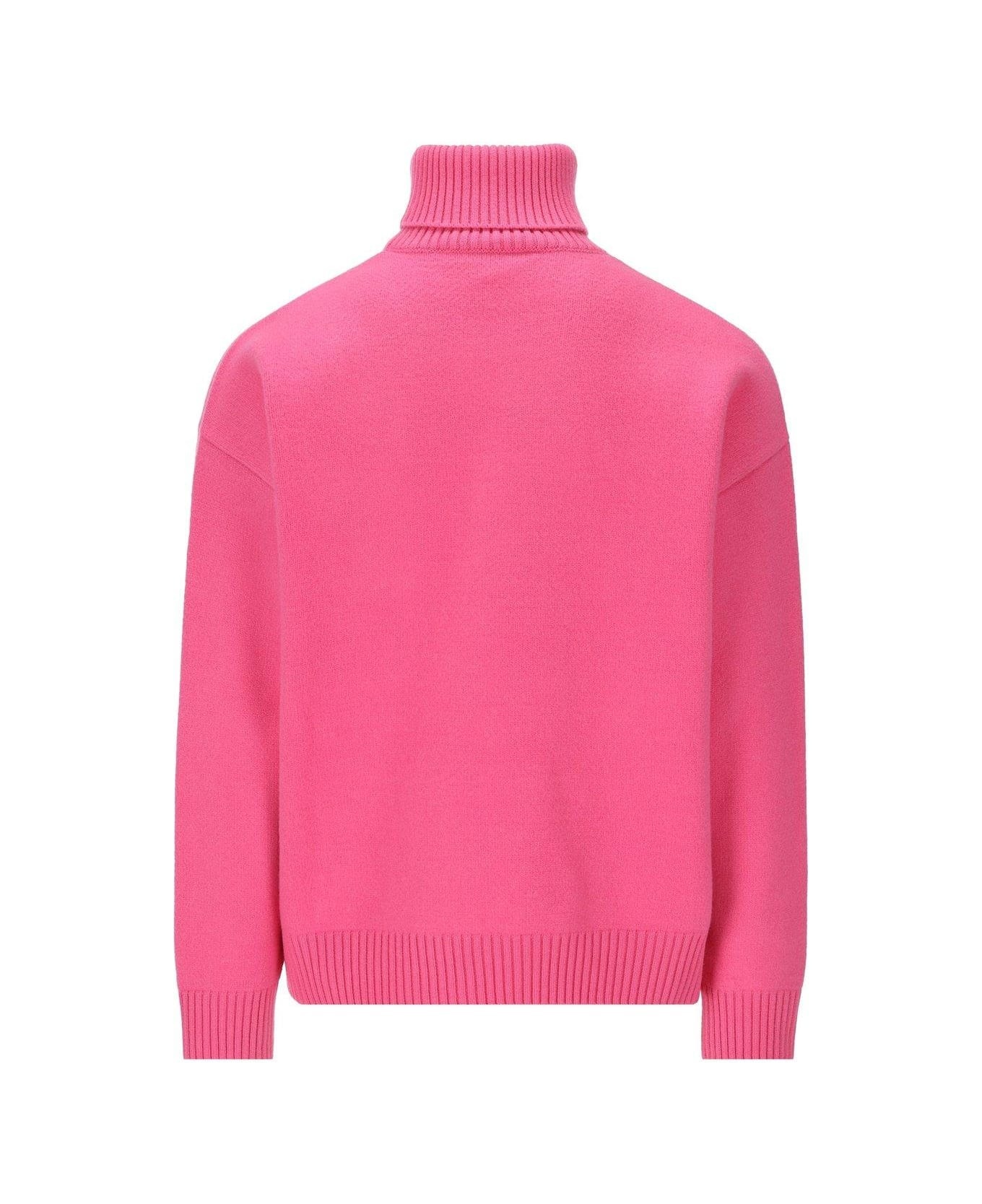 Logo Tag Turtleneck Sweater - 2
