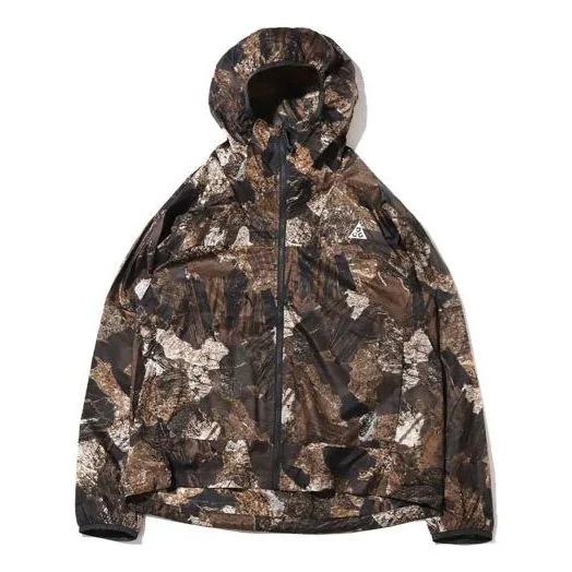 Men's Nike SS22 ACG Rock Full Print Casual Hooded Jacket Rock Gray DV6648-004 - 1