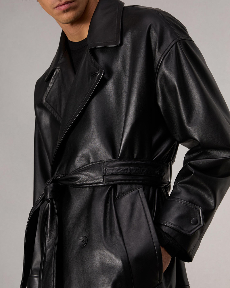 Tyler Leather Trench Coat 6