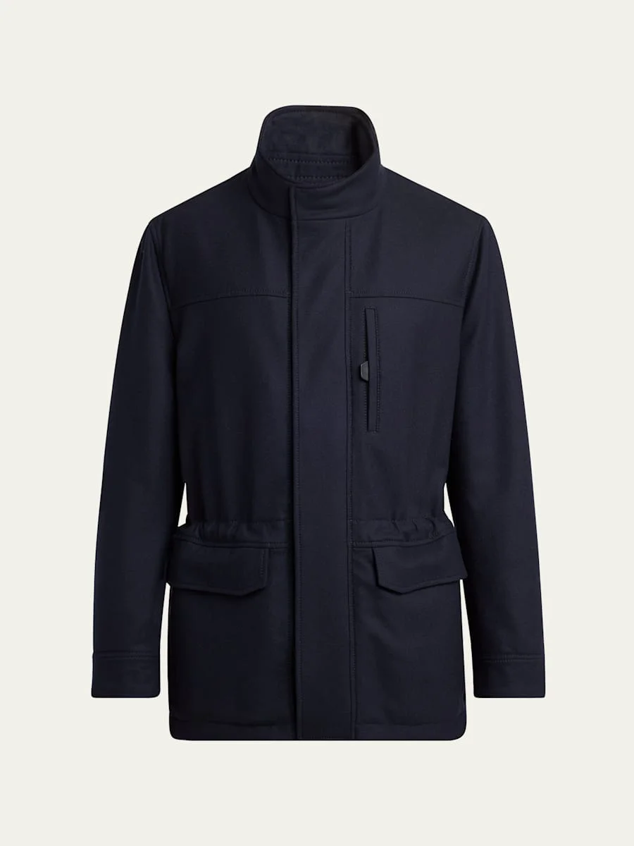 Men's Cashmere Water-Repellent Field Jacket - 1