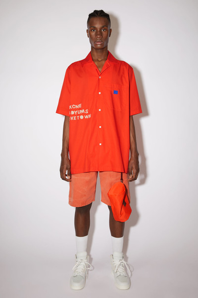 Acne Studios Cotton poplin shirt - Mandarin orange outlook