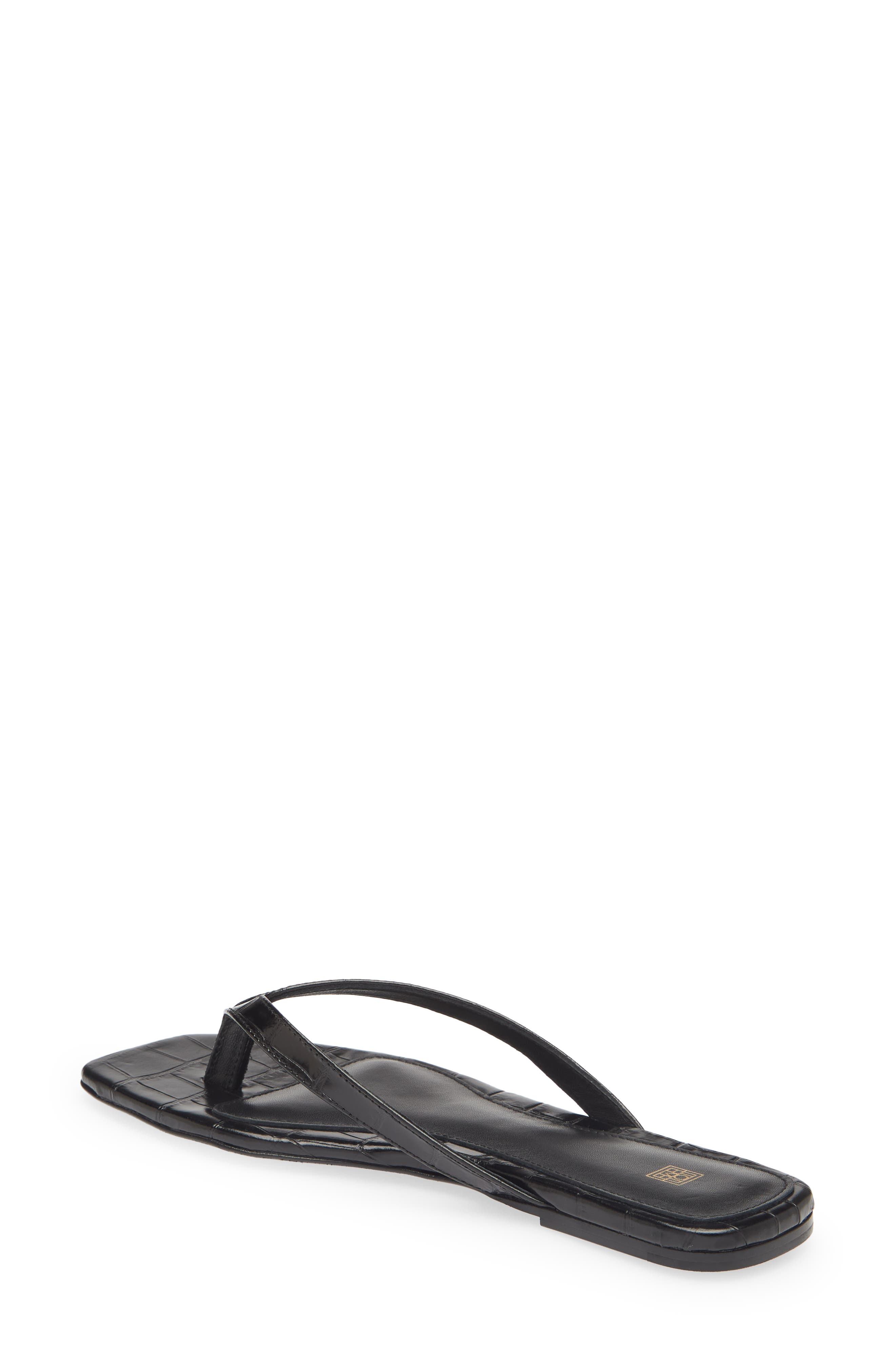 TOTEME The Flip Flop Flat in Black Crocodile at Nordstrom - 2
