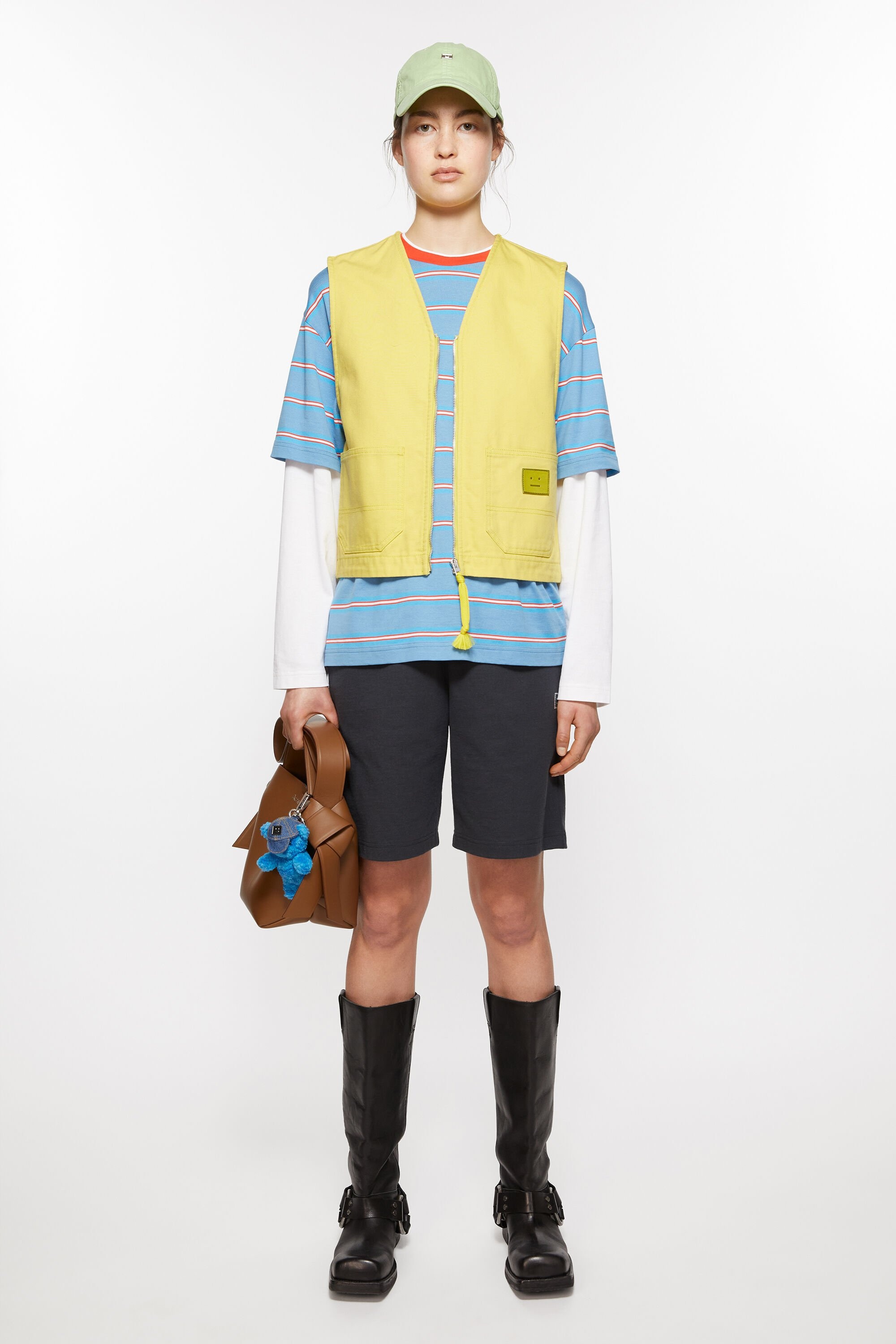 Canvas vest jacket - Dusty yellow - 2