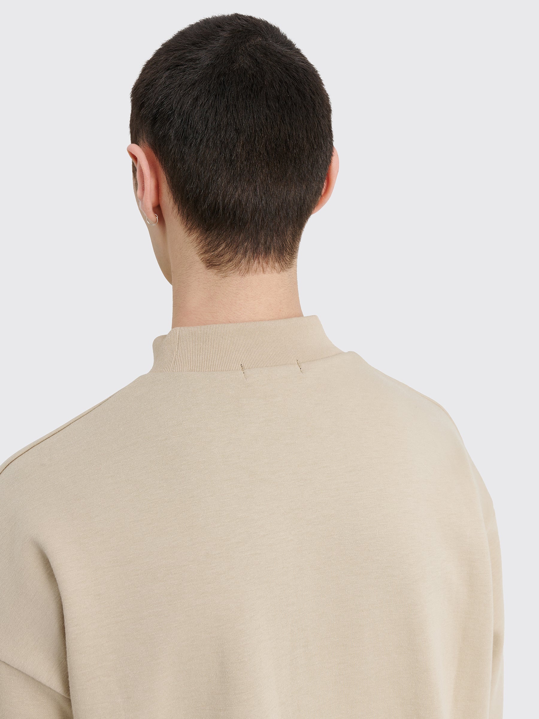 COMME DES GARÇONS HOMME LONG SLEEVE MOCK NECK T-SHIRT BEIGE - 5