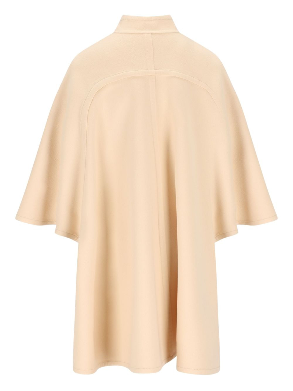 bow-embellished cape coat - 2