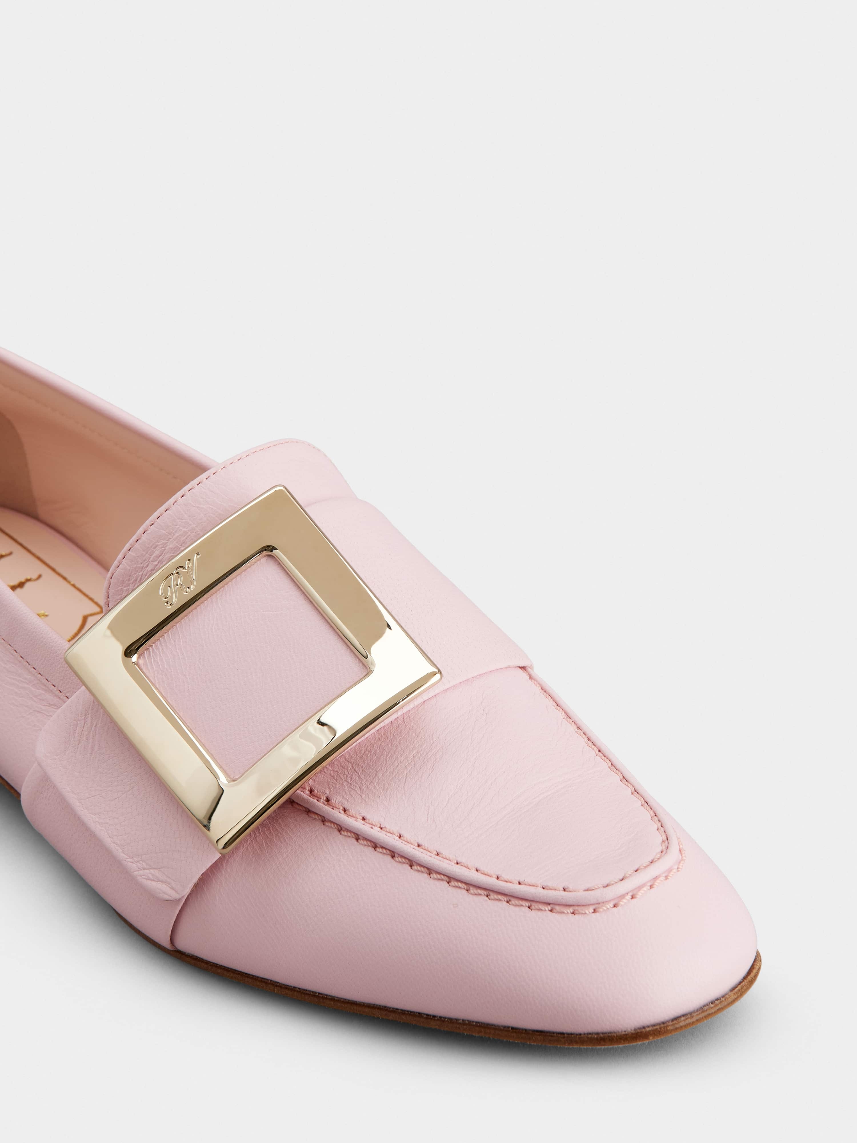 Metal Buckle Soft Loafers in Leather - 3