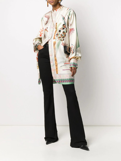 Etro collarless longline shirt outlook