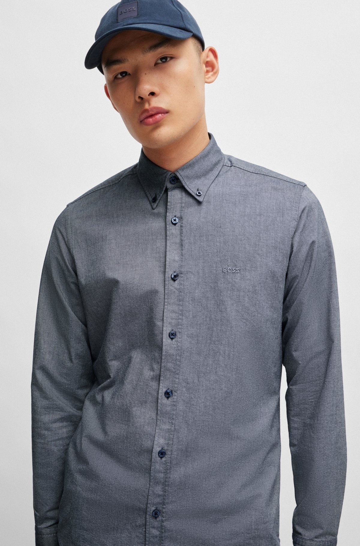 BUTTON-DOWN REGULAR-FIT SHIRT IN OXFORD COTTON - 3