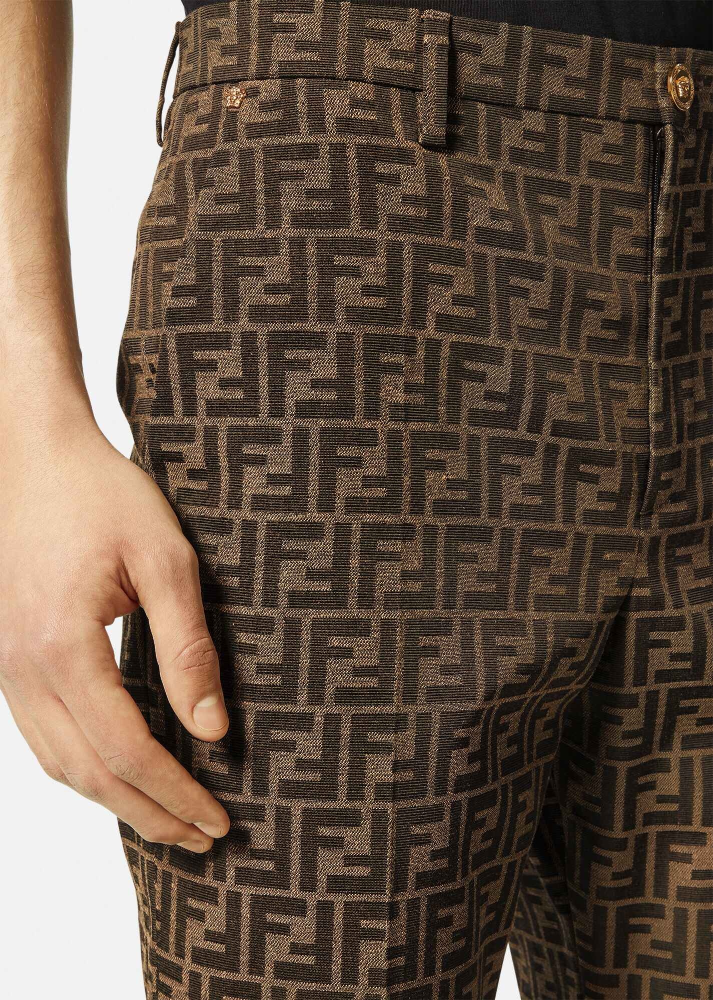 Fendace FF Flared Jacquard Pants - 5