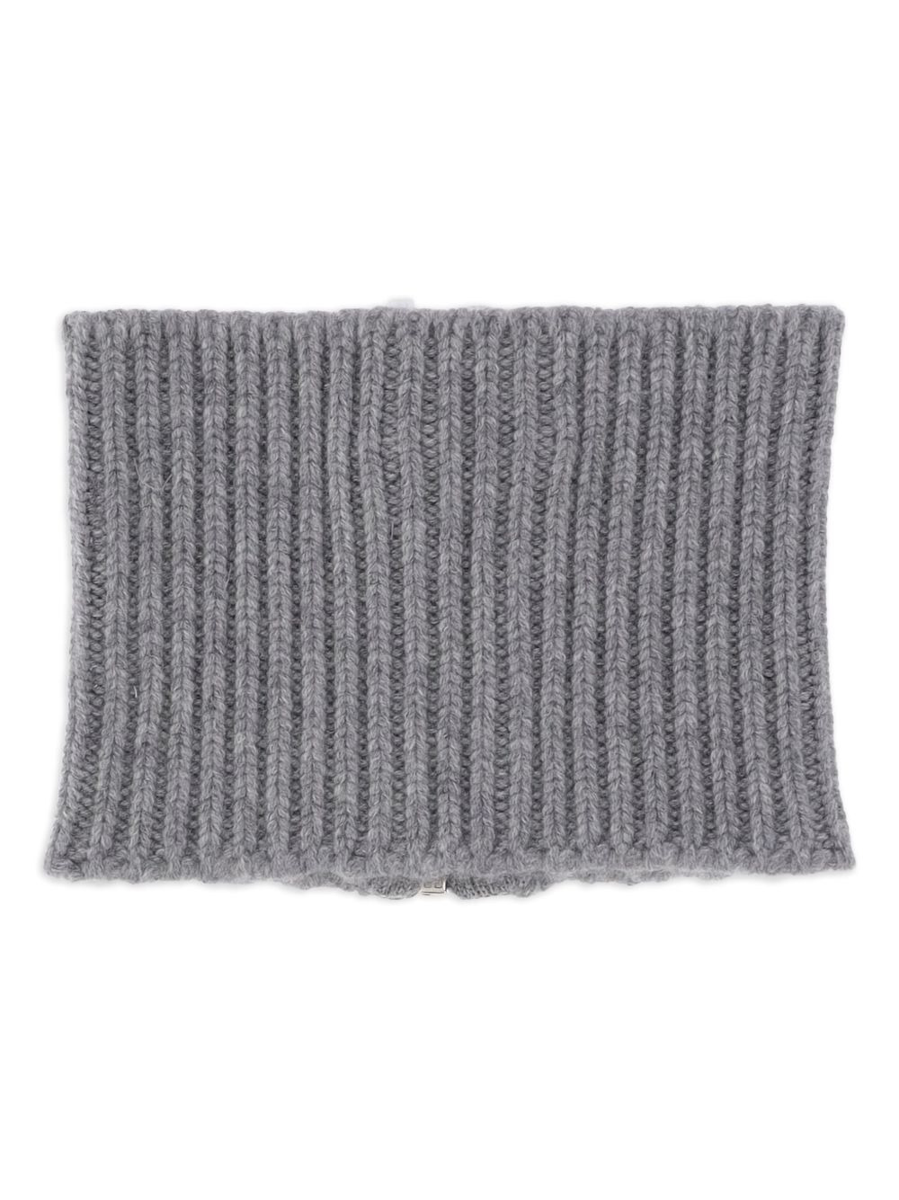 ribbed zip neck-warmer scarf - 2