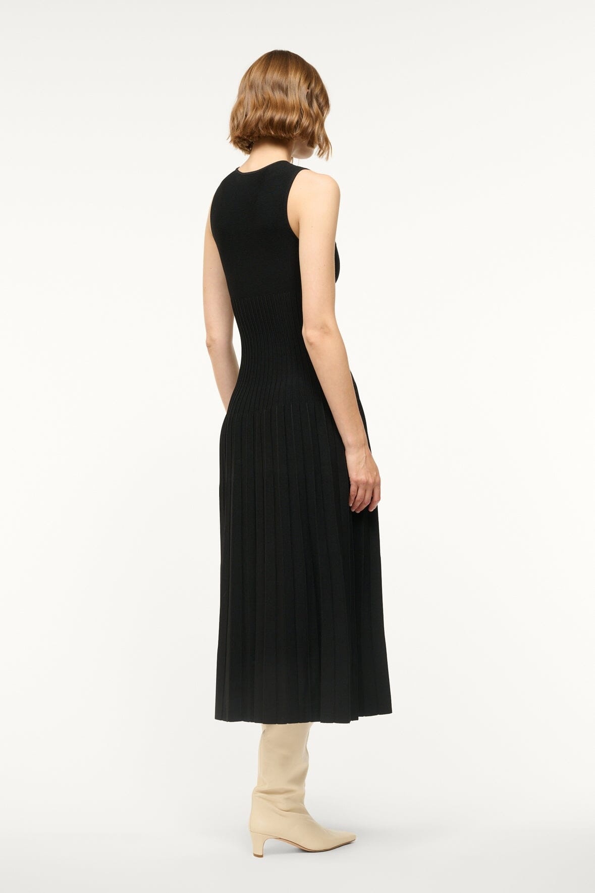 STAUD ELYSE DRESS BLACK - 4