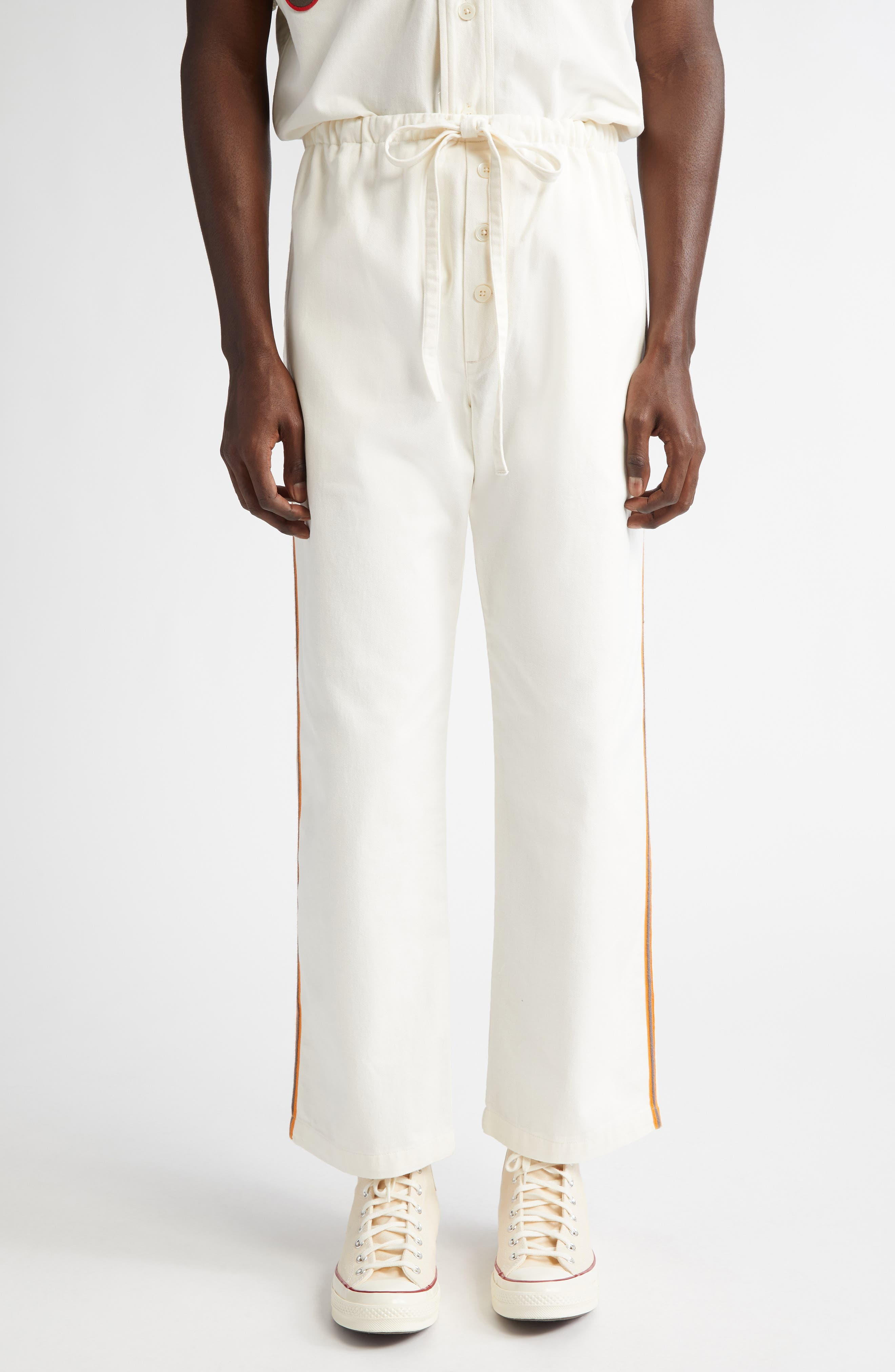 Bode Baseball Pajama Pants in White Multi at Nordstrom - 1