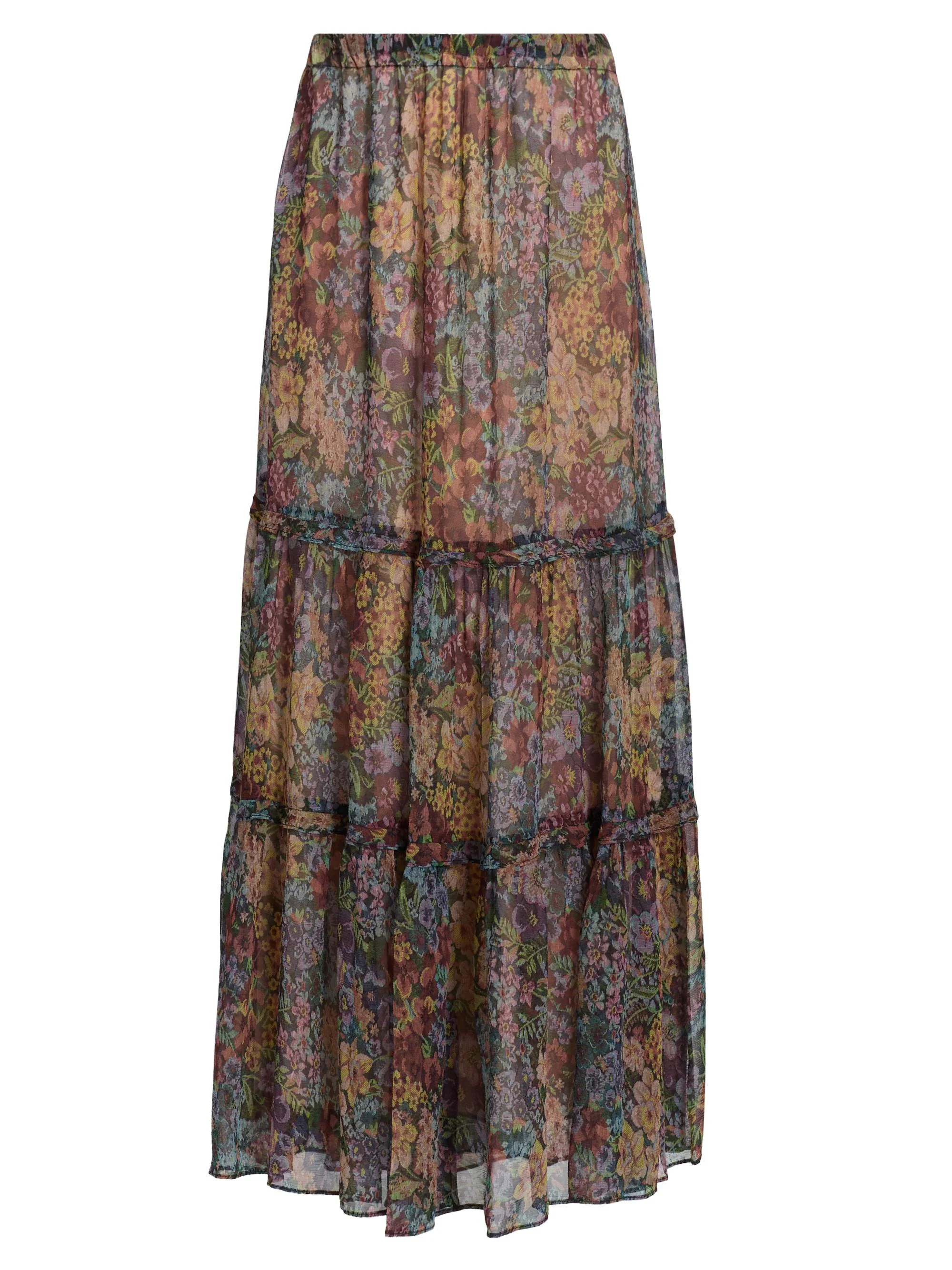Women's Clea Floral Tiered Maxi Skirt - Multi - 1