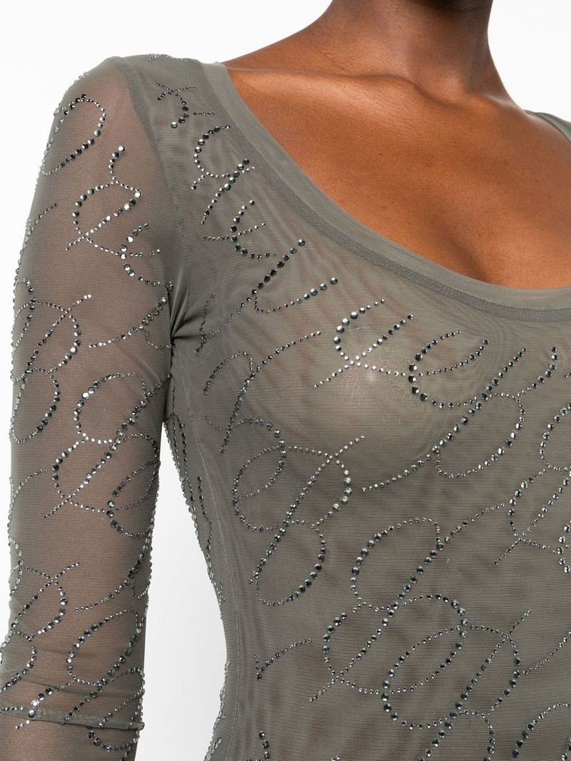 crystal-embellished tulle minidress 5