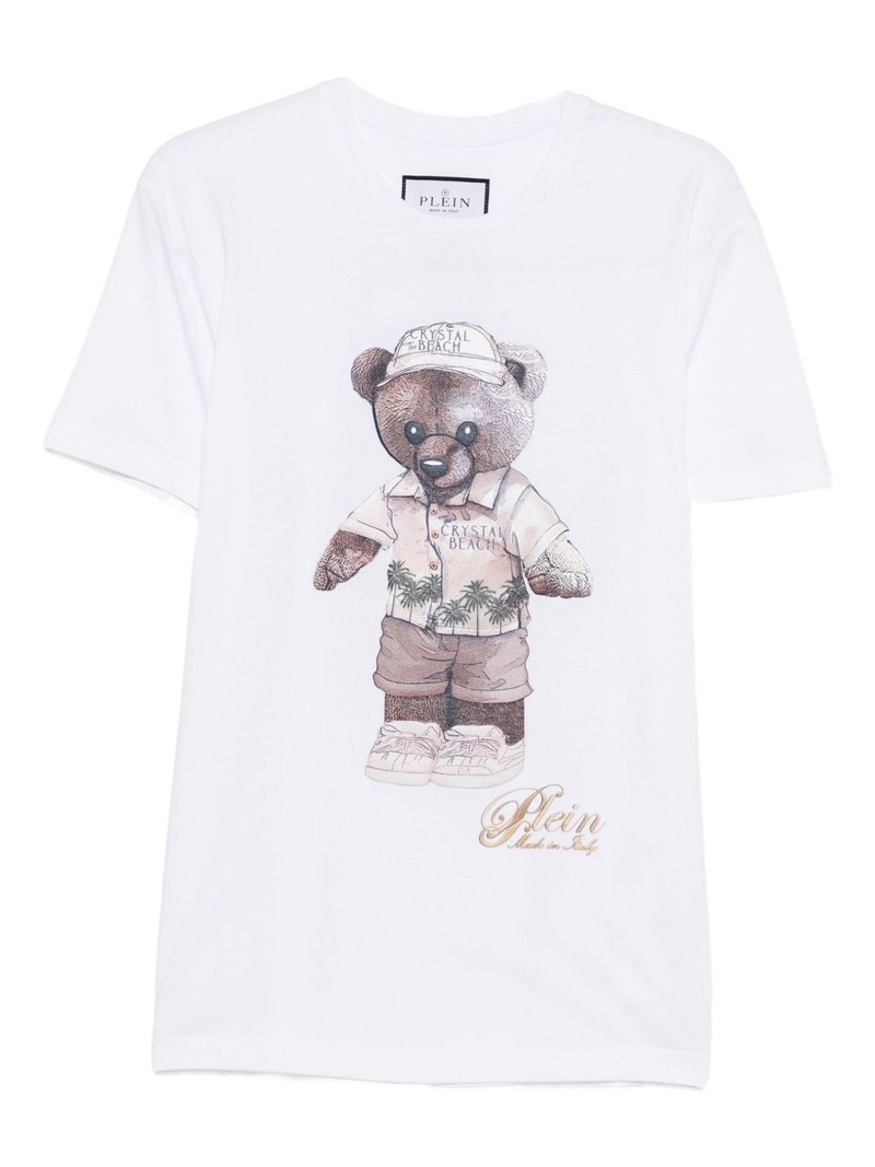 teddy-bear-print 코튼 티셔츠 1