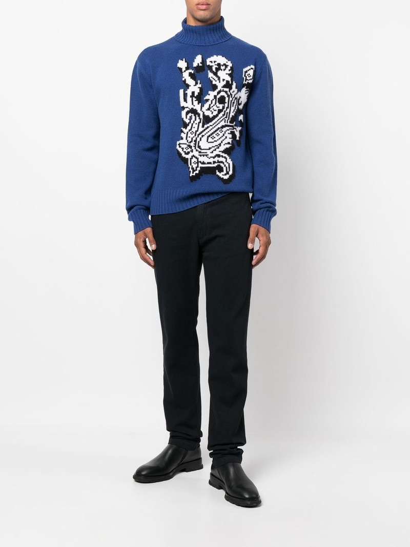 massimo alba straight-leg cotton-wool trousers outlook