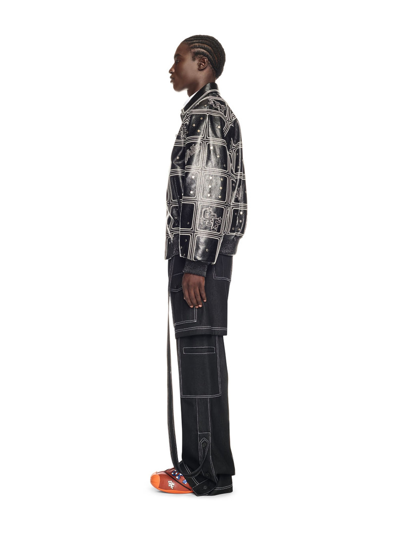 Black Stitch Twill Samurai Cargo Pants 3