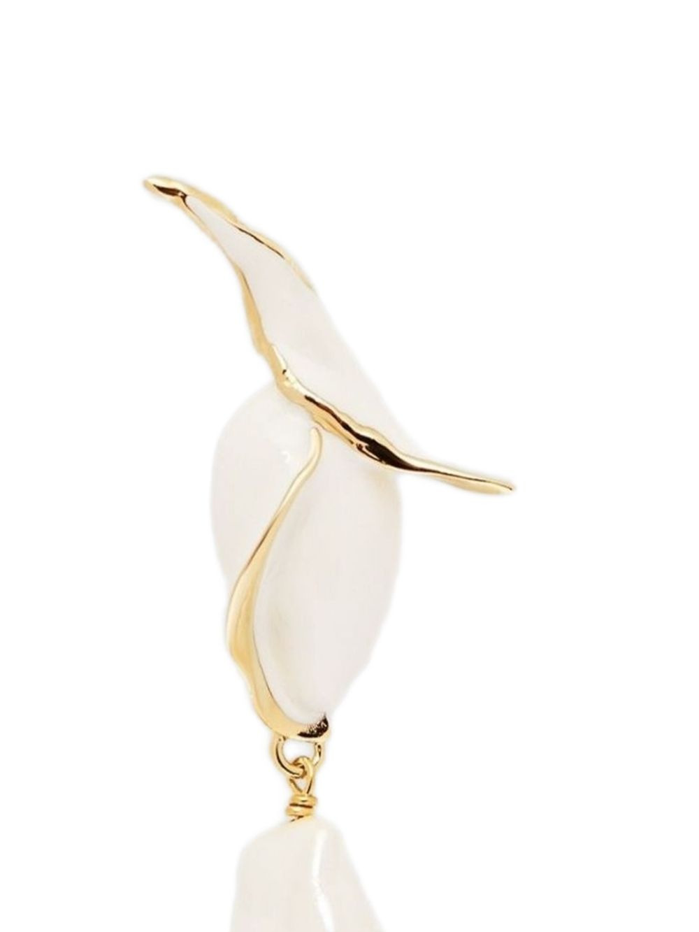 flower-bud pearl earrings - 2