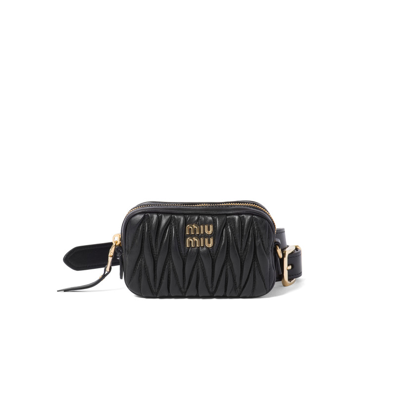 Belt with matelassé pouch 1