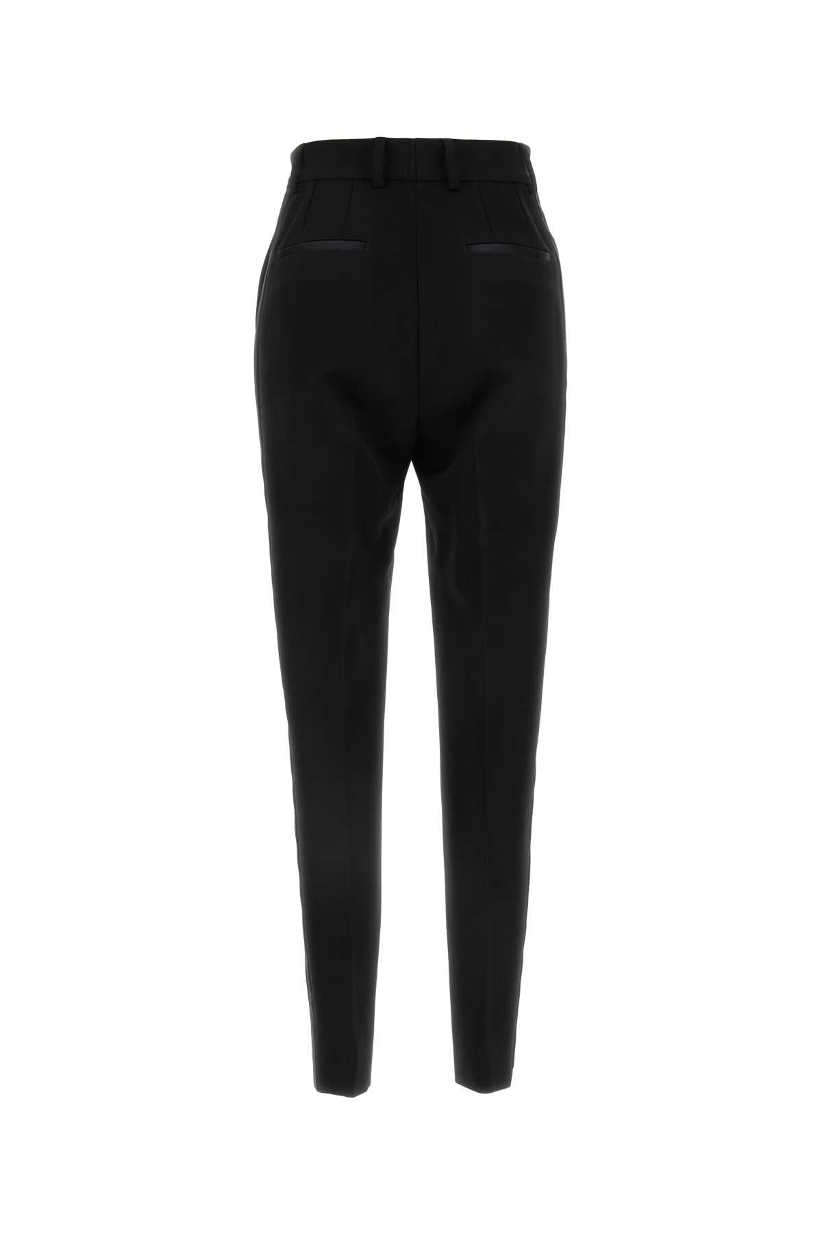 Dolce & Gabbana Women Black Wool Blend Pant - 2