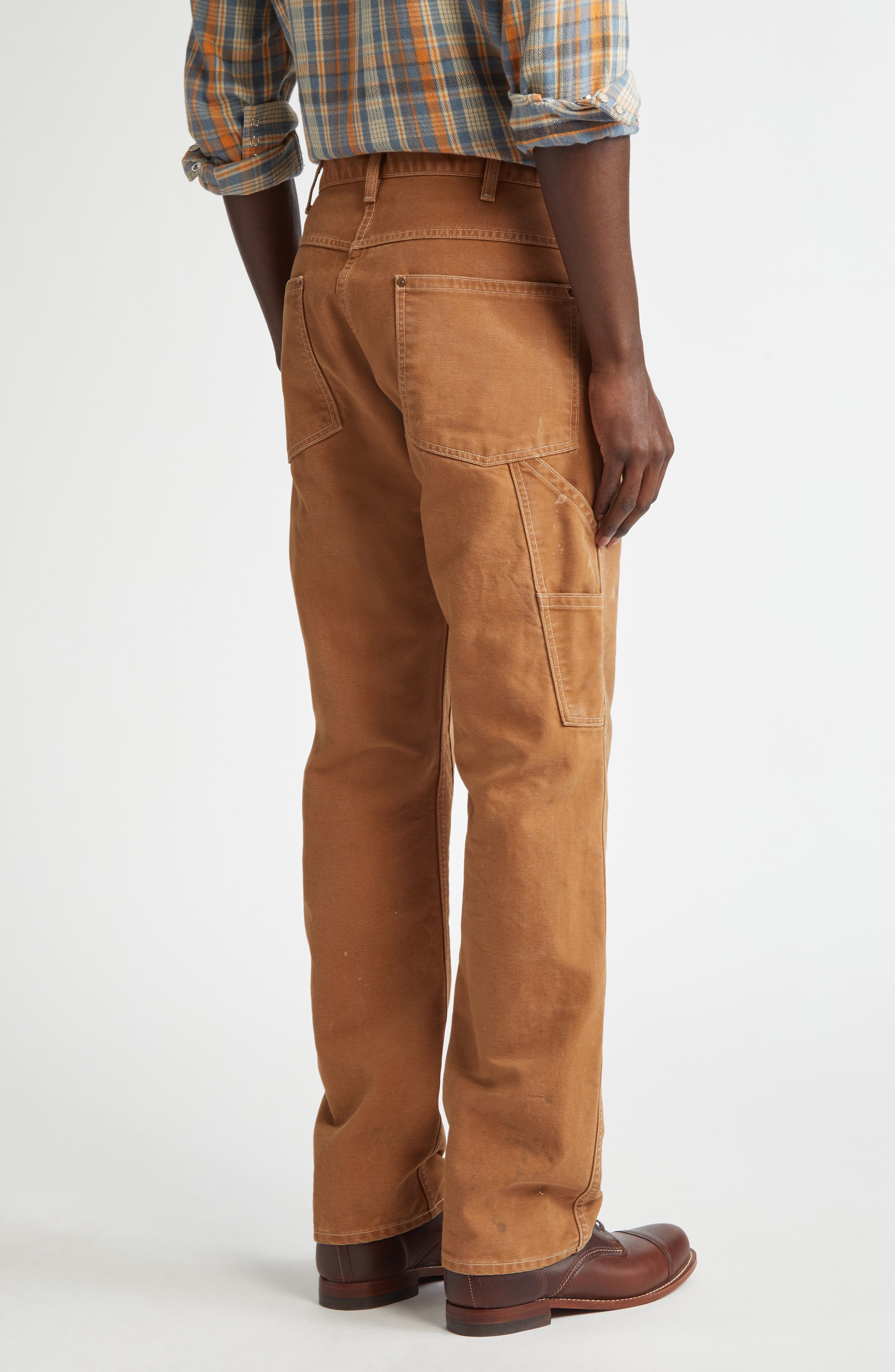 Double RL Hamilton Distressed Carpenter Pants in Khaki at Nordstrom - 3