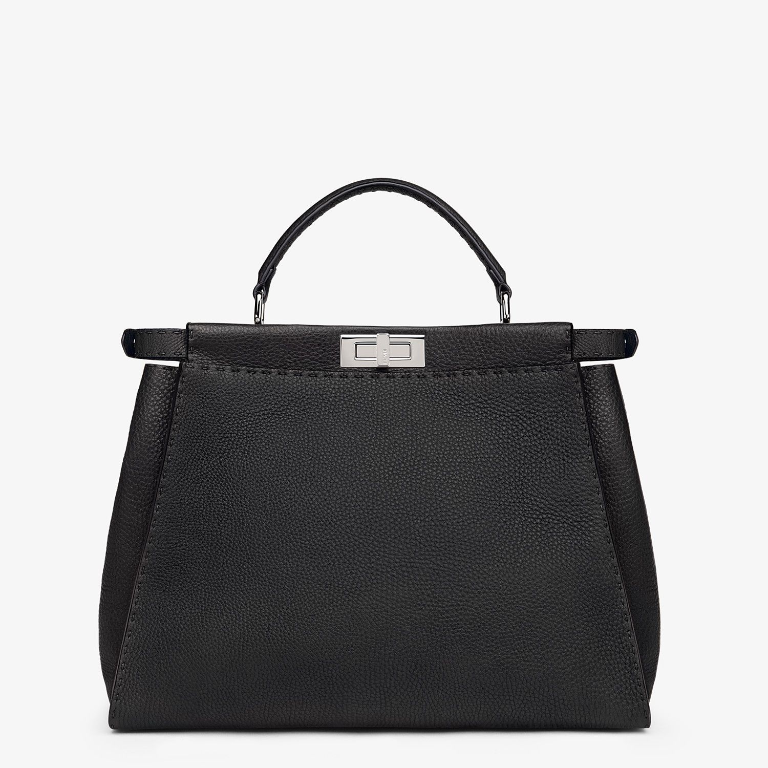 Handbag in black Roman leather - 4