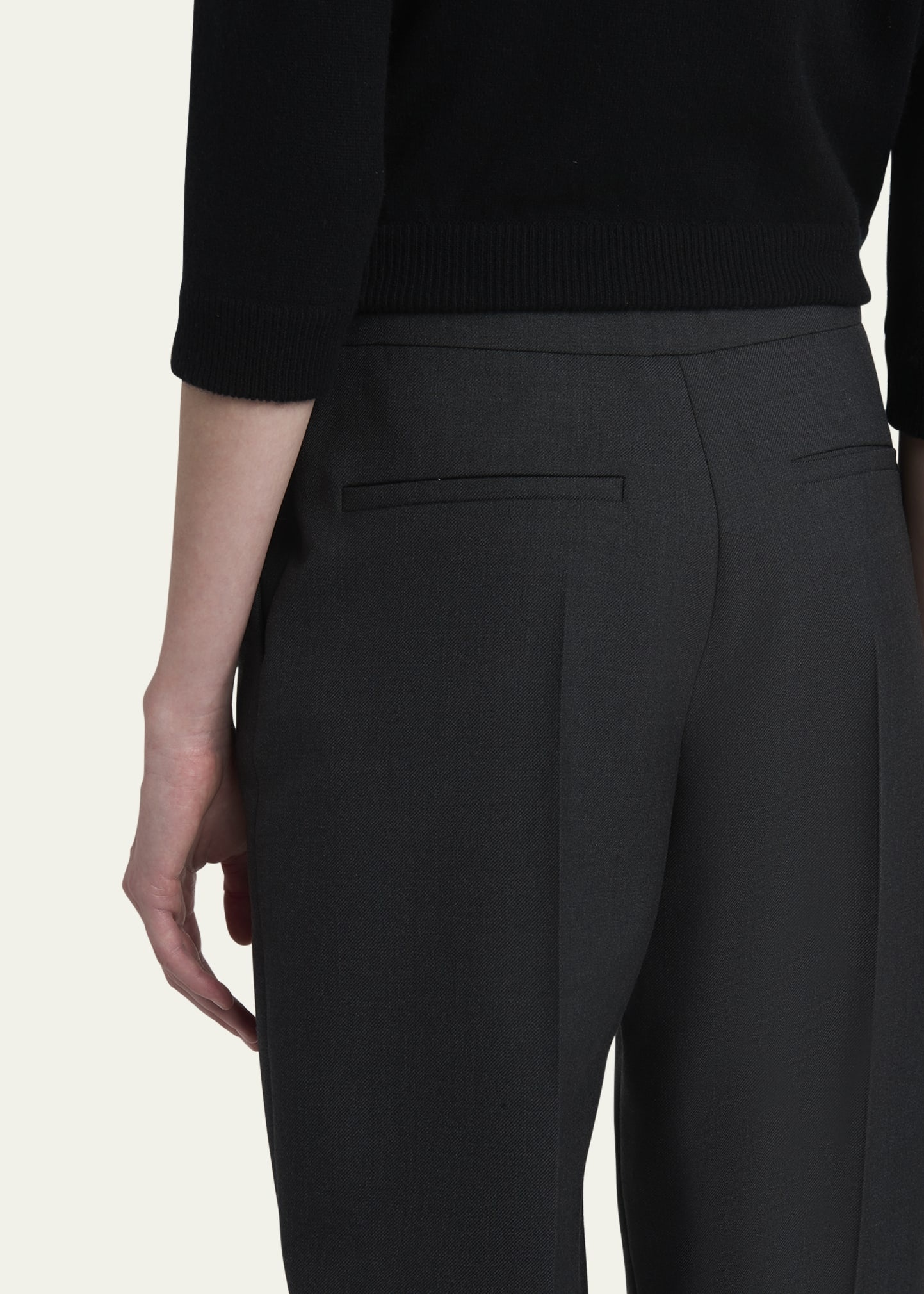 Cuffed Wool Trousers - 5