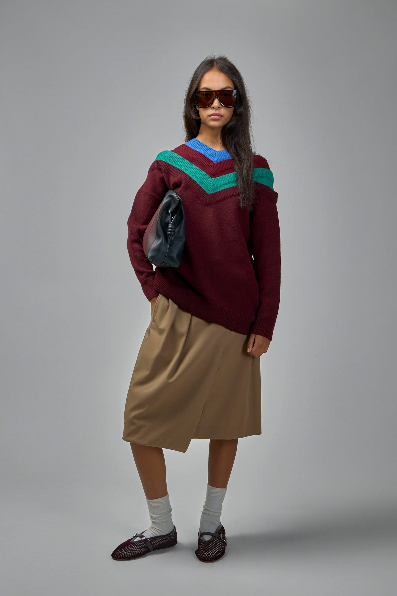 Wool Sweater With Trompe L’Oeil Design - 6