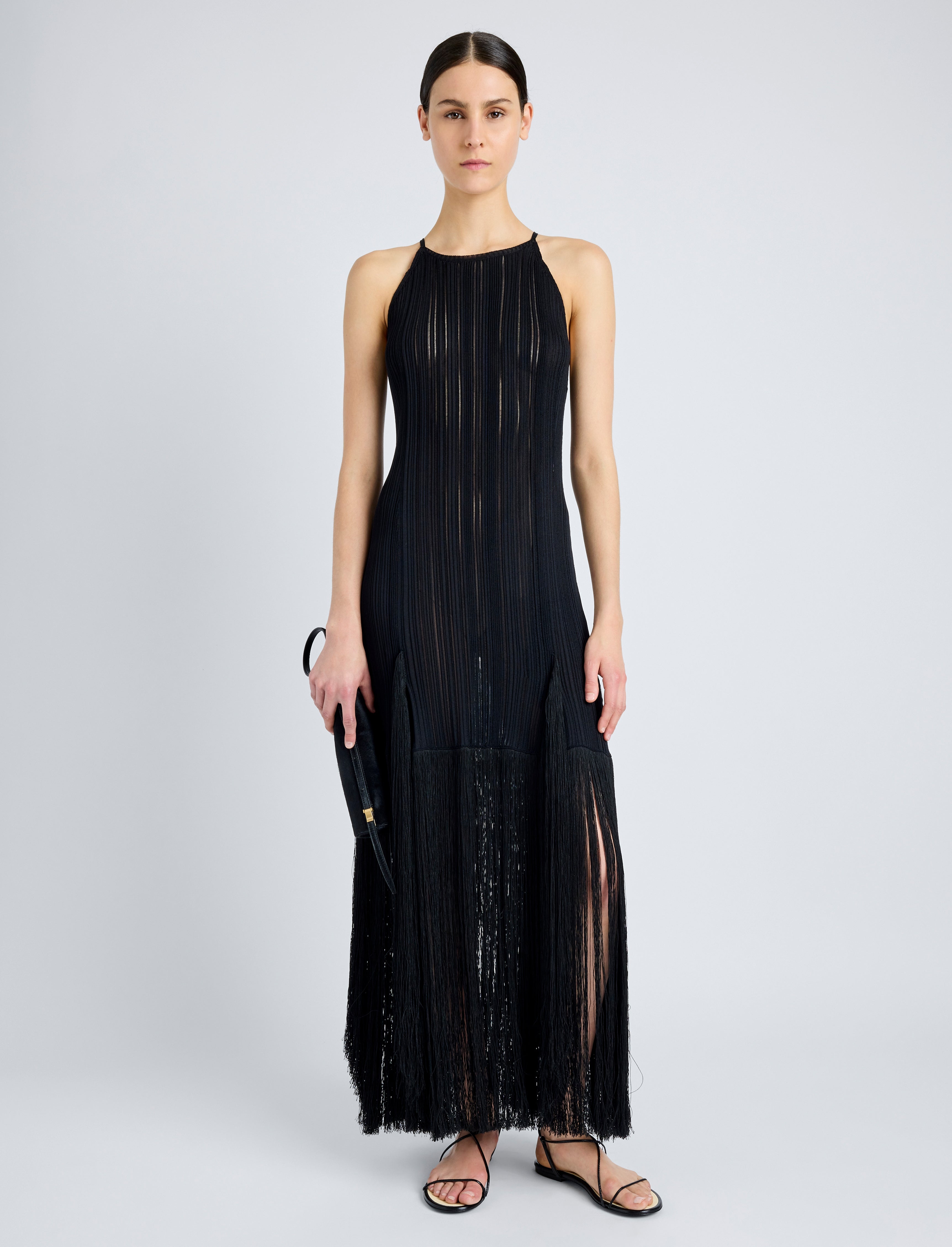 Everly Dress in Viscose Fringe Knit - 2