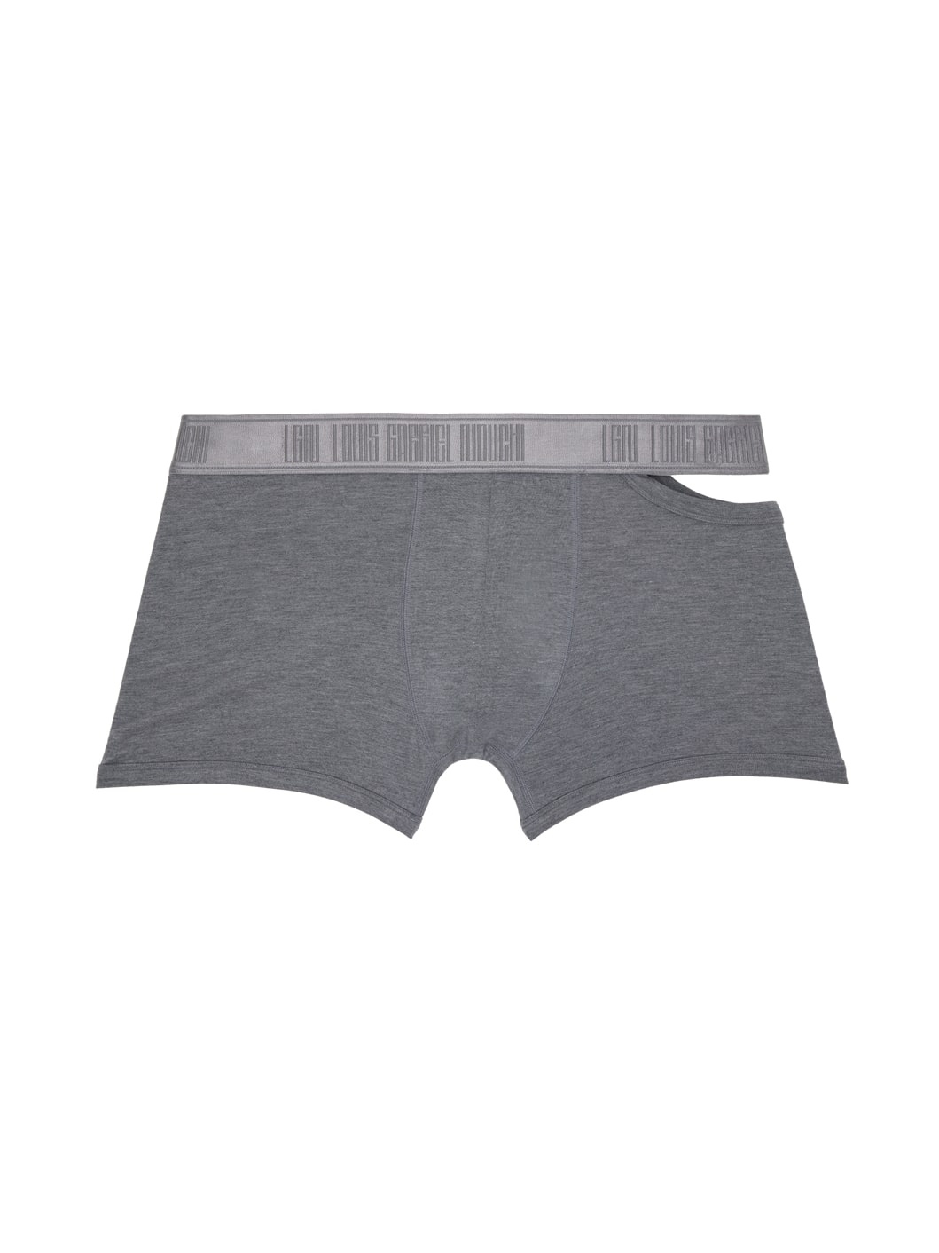 Gray Asymmetrical Opening Boxers - 1